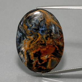 Pietersite Multicolore naturale da 26.23 ct, Taglio ovale, Opaco