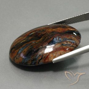 Pietersite Multicolore naturale da 30.02 ct, Ovale, Opaco