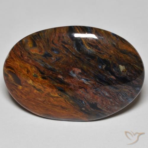 21.73ct Naturale Multicolore Pietersite, Ovale, Opaco