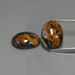 Pietersite naturale blu da  ct, taglio ovale, opaco