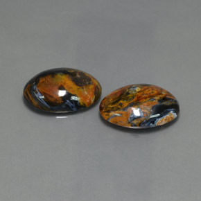 Pietersite naturale blu da  ct, taglio ovale, opaco
