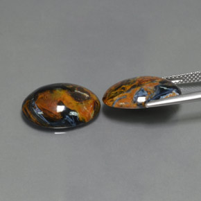 Pietersite naturale blu da  ct, taglio ovale, opaco