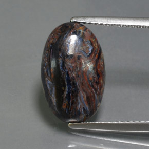Pietersite Multicolore naturale da 4.65 ct, Taglio ovale, Opaco