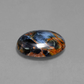 Pietersite naturale multicolore da 5,42 ct, taglio ovale, opaco