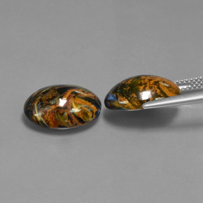 Gemme di Pietersite Multicolore naturale da  ct, Taglio ovale, Opaco