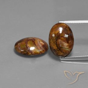 8.23ctw Naturale Multicolore Pietersite, Ovale, Opaco