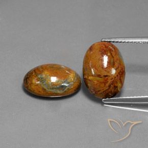9.11ctw Naturale Multicolore Pietersite, Ovale, Opaco