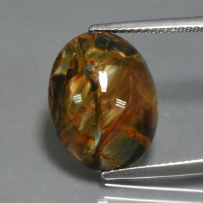 Pietersite Multicolore naturale da 7.00 ct, Taglio ovale, Opaco