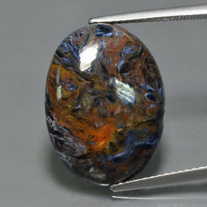 Pietersite Multicolore naturale da 10.12 ct, Taglio ovale, Opaco