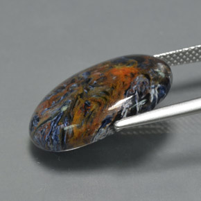 Pietersite Multicolore naturale da 10.12 ct, Taglio ovale, Opaco