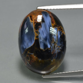 Pietersite naturale multicolore da 10,35 ct, taglio ovale, opaco