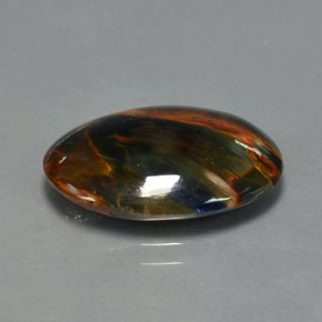 Pietersite naturale multicolore da 6,70 ct, taglio ovale, opaco