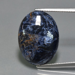 Pietersite naturale multicolore da 10,42 ct, taglio ovale, opaco