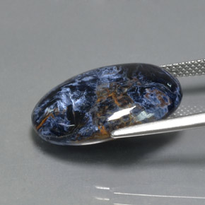 Pietersite naturale multicolore da 10,42 ct, taglio ovale, opaco