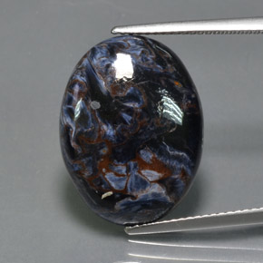 Pietersite Multicolore naturale da 12.34 ct, Taglio ovale, Opaco
