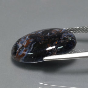 Pietersite Multicolore naturale da 12.34 ct, Taglio ovale, Opaco