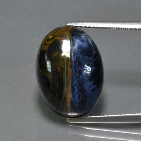 Pietersite naturale multicolore da 12,27 ct, taglio ovale, opaco