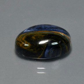 Pietersite naturale multicolore da 12,27 ct, taglio ovale, opaco
