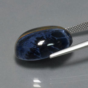 Pietersite naturale multicolore da 12,27 ct, taglio ovale, opaco