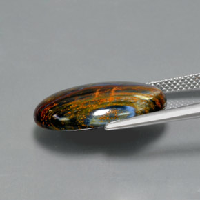 Pietersite Multicolore naturale da 10.47 ct, Taglio ovale, Opaco