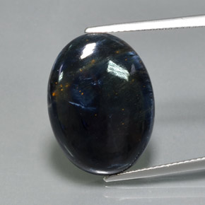 Pietersite naturale multicolore da 10,70 ct, taglio ovale, opaco