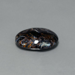 Pietersite naturale multicolore da 7,09 ct, taglio ovale, opaco
