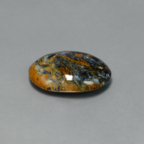 Pietersite naturale multicolore da 7,33 ct, taglio ovale, opaco