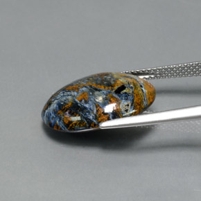 Pietersite naturale multicolore da 7,33 ct, taglio ovale, opaco