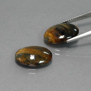 Gemme di Pietersite Multicolore naturale da  ct, Taglio ovale, Opaco