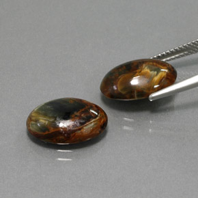 Pietersite naturale multicolore da  ct, taglio ovale, opaco