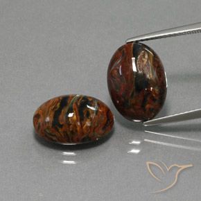 9.83ctw Naturale Multicolore Pietersite, Ovale, Opaco