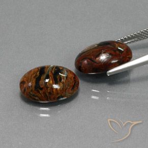 Gemme di Pietersite Multicolore naturale da 9.83 ct, Ovale, Opaco