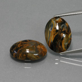 Pietersite naturale multicolore da  ct, taglio ovale, opaco