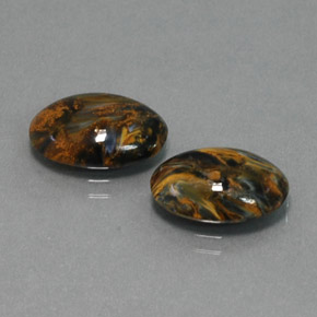 Pietersite naturale multicolore da  ct, taglio ovale, opaco
