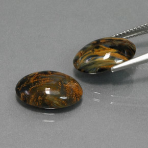 Pietersite naturale multicolore da  ct, taglio ovale, opaco