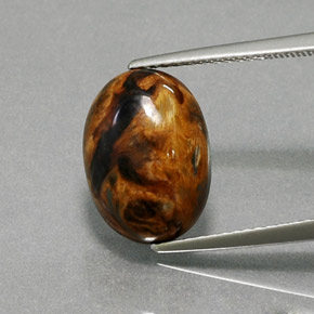 Pietersite Multicolore naturale da 5.08 ct, Taglio ovale, Opaco