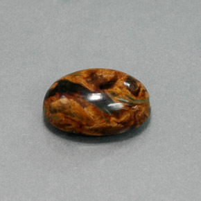 Pietersite Multicolore naturale da 5.08 ct, Taglio ovale, Opaco