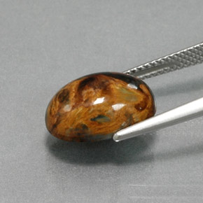 Pietersite Multicolore naturale da 5.08 ct, Taglio ovale, Opaco