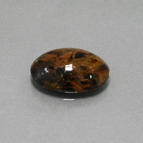 Pietersite naturale multicolore da 4,18 ct, taglio ovale, opaco