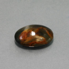 Pietersite naturale multicolore da 4,54 ct, taglio ovale, opaco