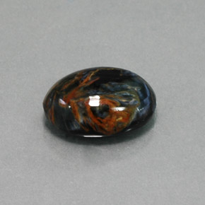 Pietersite naturale multicolore da 5,20 ct, taglio ovale, opaco