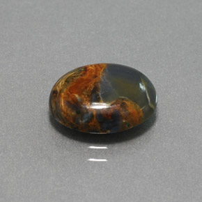 Pietersite naturale multicolore da 3,60 ct, taglio ovale, opaco