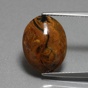 Pietersite Multicolore naturale da 6.36 ct, Taglio ovale, Opaco
