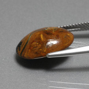 Pietersite Multicolore naturale da 6.36 ct, Taglio ovale, Opaco