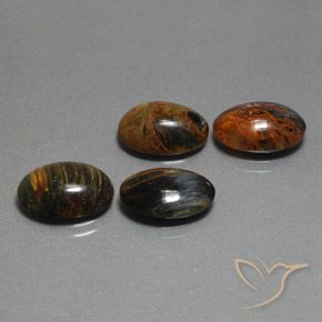 14.51ctw Naturale Multicolore Pietersite, Ovale, Opaco