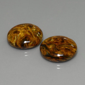Pietersite naturale multicolore da  ct, taglio rotondo, opaco