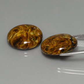 Pietersite naturale multicolore da  ct, taglio rotondo, opaco
