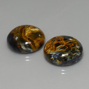 Pietersite naturale multicolore da  ct, taglio rotondo, opaco