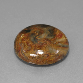 Pietersite naturale multicolore da 13,41 ct, taglio rotondo, opaco