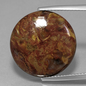Pietersite naturale multicolore da 11,89 ct, taglio rotondo, opaco